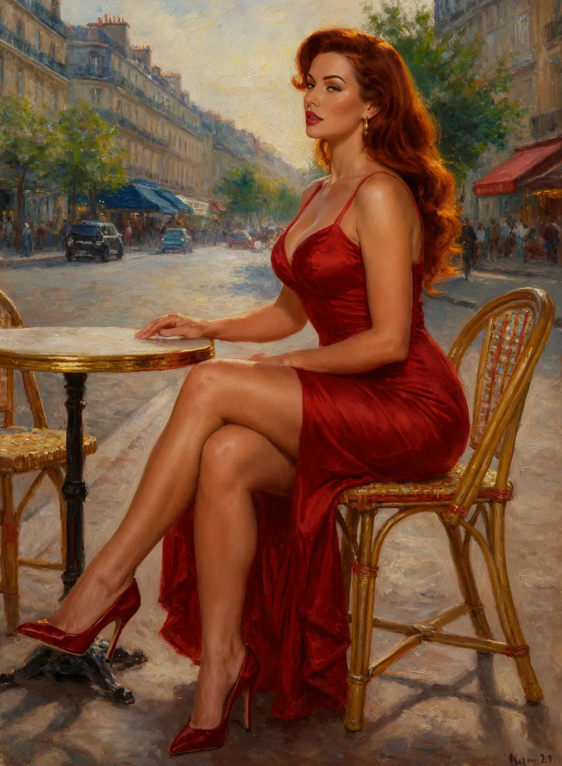 Fine-art painted portrait